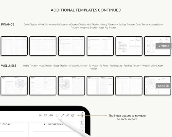 Digital planner, Goodnotes planner, iPad planner, Notability planner, Dated digital planner, Digital calendar, goodnotes for windows planner template - Image 4