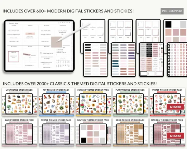 Digital planner, Goodnotes planner, iPad planner, Notability planner, Dated digital planner, Digital calendar, goodnotes for windows planner template - Image 7